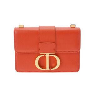 CHRISTIAN DIOR Montaigne Bag Orange Calfskin Handbag